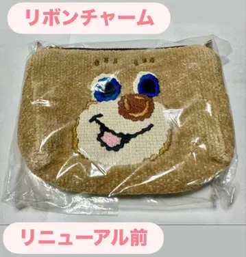 초레어 리본 참 페이러 도업 테디 파우치 리뉴얼 전 새상품