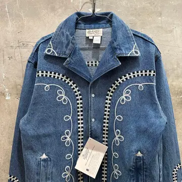 새상품 락 마운트 볼레로 웨스턴 데님 자켓