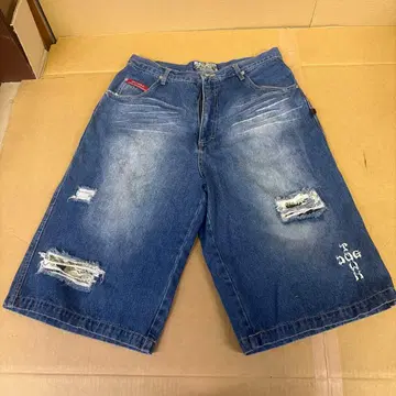 DOG TOWN 흑룡 블랙 드래곤 데미지 가공 데님 숏팬츠