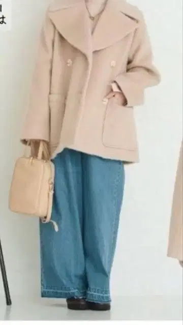 시마무라 yumi 프린지 데님 팬츠 블루 61 사이즈