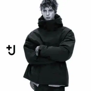 UNIQLO +J 하이브리드 다운 오버사이즈 파카 BLACK