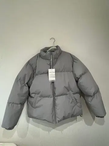 그레이 다운 자켓 숏 기장