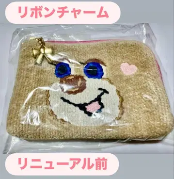 초레어 리본 참 도업 테디걸 L 파우치 리뉴얼 전 새상품