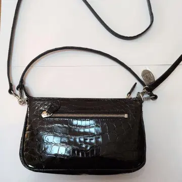 크로커다일 미니백 블랙 핸드끈 & 숄더끈 포함
