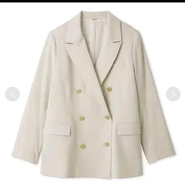 미라 오웬 금장 버튼 더블 브레스트 오버 자켓