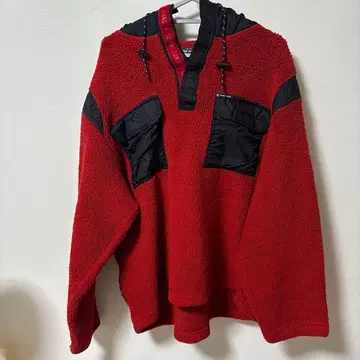 TOMMY JEANS 플리스 자켓 레드