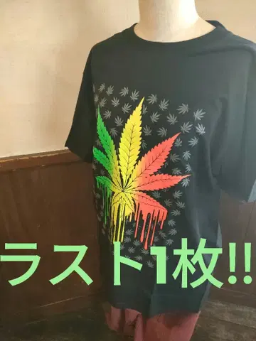 한정판 가격 인하 마리화나 t-shirt 라스타 컬러 XL 사이즈