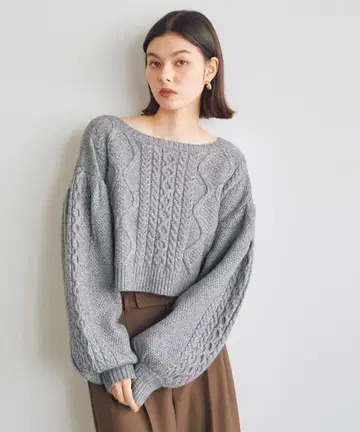 COCO DEAL 라메 케이블 니트