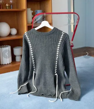 새상품 프릭스스토어 스티치 리브 니트 풀오버