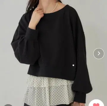 mystic 소매 볼륨 숏 맨투맨 프리 사이즈