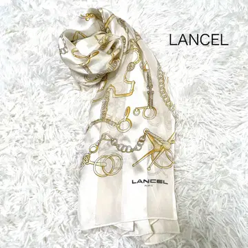 LANCEL 란셀 실크 스톨 롱 아이보리