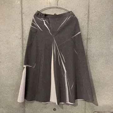 Y's 그레이 플레어 스커트