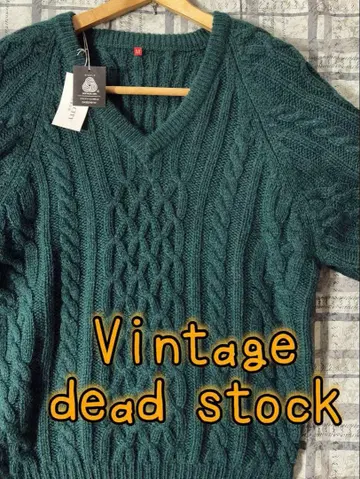 Vintage 케이블 니트 아란 니트 스웨터 deadstock 울