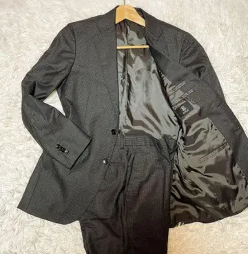 온리 셋업 수트 그레이 울 체크 L 175A