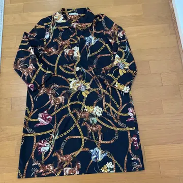 ZARA 말 패턴 셔츠 원피스