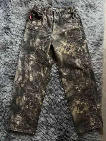 9090 King Logo 빈티지 테이퍼드 팬츠