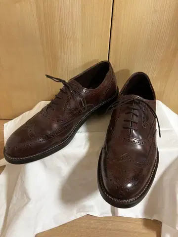 REGAL 브라운 윙 칩 가죽 신발
