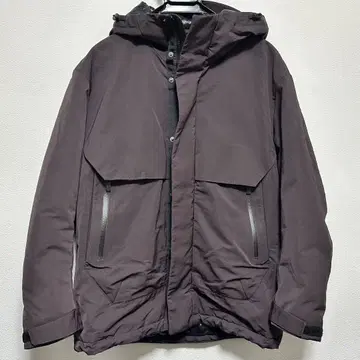 유니클로 하이브리드 다운 오버사이즈 파카 와인 XS