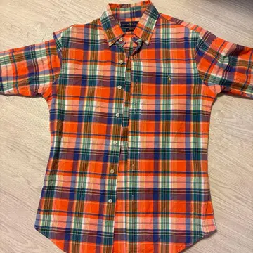 랄프 로렌 셔츠 체크 SLIM FIT 스트레치 옥스퍼드