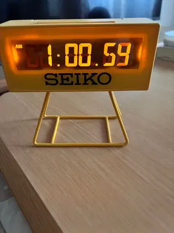 세이코 스포츠 미니 타이머 클락 SQ815Y 도쿄 마라톤 2014