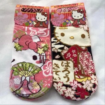 헬로키티 양말 삭스 기모노 기모노 일본풍 패턴 일본풍 캐릭터