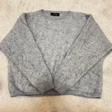 오메카시 라쿤 90% 혼방 그레이 긴팔 니트 스웨터