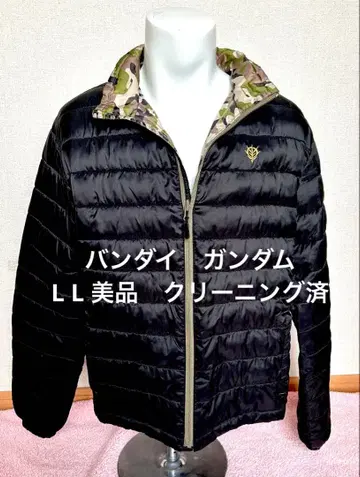 [ 한정품 ] L L 새상품급 반다이 건담 남성용 다운 자켓 리버서블