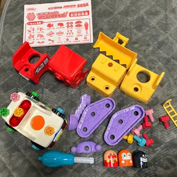 호빵맨 나사나사 체인지 일하는 탈것 조립식 완구 세트