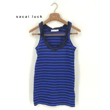 B0044/컨디션 최상 sacai luck 사카이 럭 코튼 보더