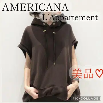 명품 [라빠르망 별주] AMERICANA 후드 맨투맨 브라운