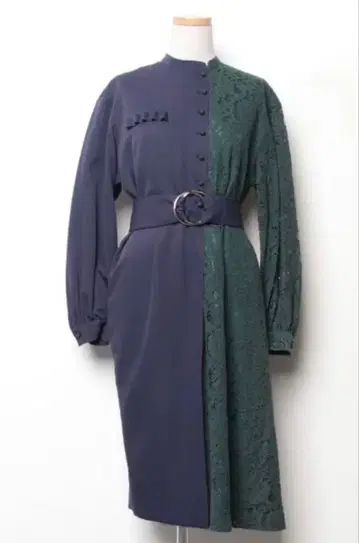 Pameo pose 파메오 포즈 네이비와 그린의 레이스 원피스