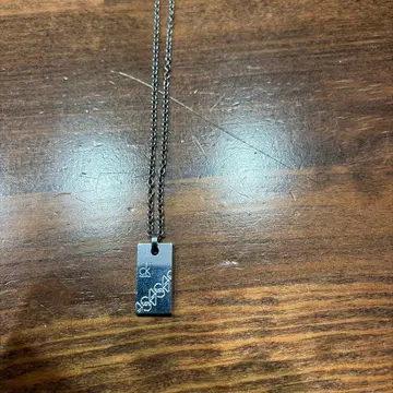 CK 플레이트 목걸이 블랙