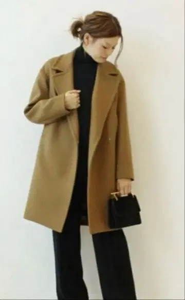 Deuxieme Classe 멜톤 울 체스터 코트 카멜