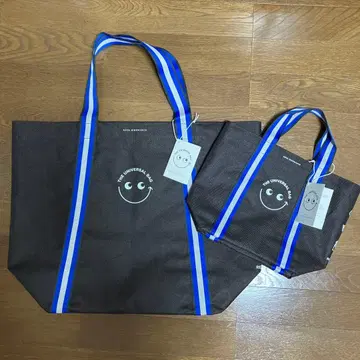 [ 새상품 한정판 ] 안야 힌드마치 에코백 브라운 2개 세트