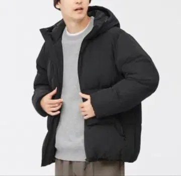 [새상품급] GU 지유 히트패디드 블루종 블랙 XL 충전솜 다운 자켓