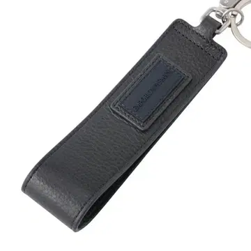 엠포리오 아르마니 블랙 가죽 키링 로고 포함