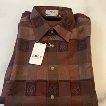 ROCK 울 체크 셔츠 L 사이즈