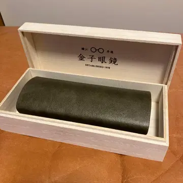 미사용 새상품 금자안경 안경 케이스 오동나무 상자 카키