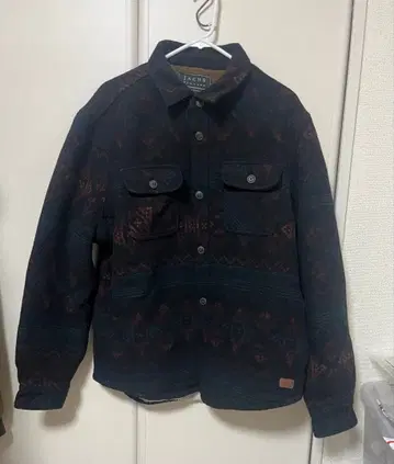 JACHS 기하학 패턴 플란넬 셔츠