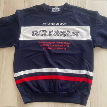[ St. Christopher ] 빈티지 크루넥 트레이닝복 네이비 M