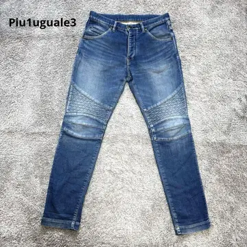 인기 상품 우노피우 1 piu 1 uguale 3 바이커 데님 팬츠
