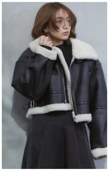 FRAY ID 숏 봄버 자켓 BLK S 사이즈