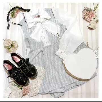 Amavel 라메 트위드 셋업 원피스 셋업