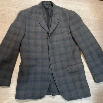 60s 체크 무늬 테일러드 자켓