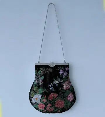 꽃무늬 델리카 비즈 직조 미니백