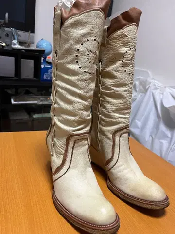 MANA 웨스턴 부츠 베이지