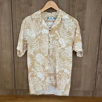 TWO PALMS 알로하 셔츠 베이지/화이트