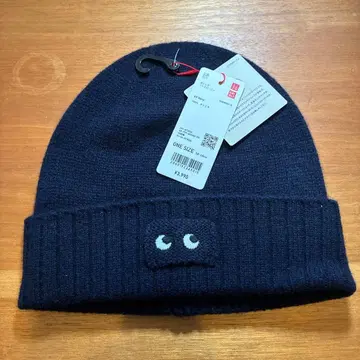 안야 힌드마치 UNIQLO 네이비 니트 모자 비니 캐시미어
