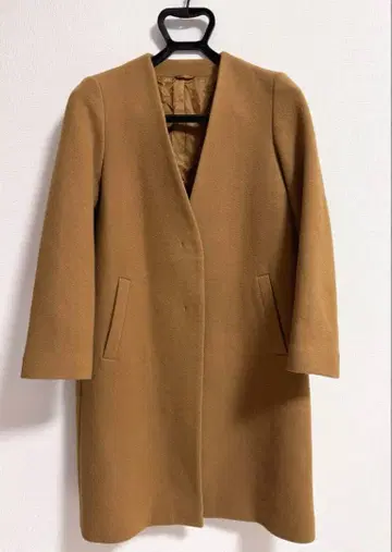 아나이 노카라 카멜 울 코트