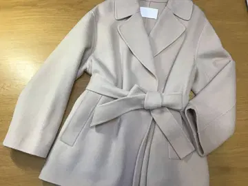 Ballsey 프리미엄 울 리버 벨티드 숏코트